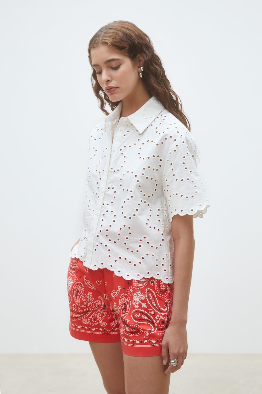 Lory Blouse blanc casse