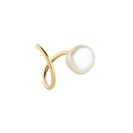 Baroque Twirl pearl earring