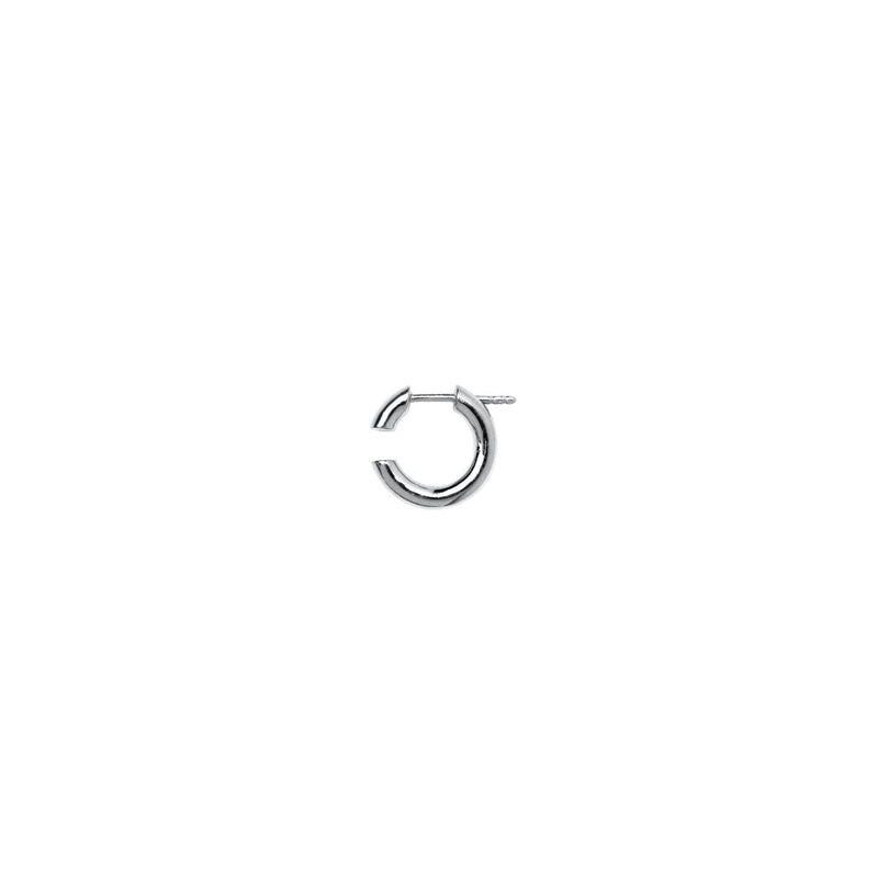 Disrupted hoop 14 earring silver