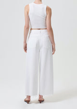 Cropped Poppy Tank white