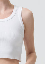 Cropped Poppy Tank white