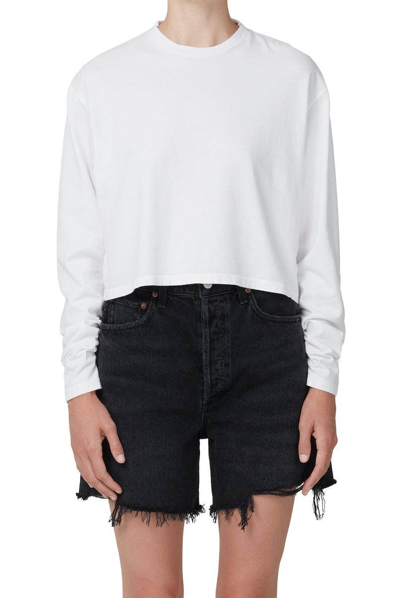 Mason Cropped Tee white