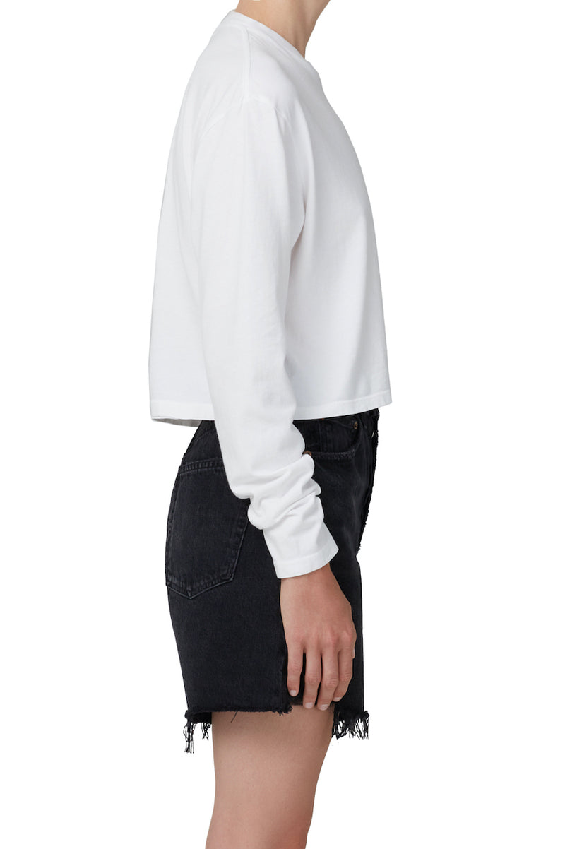 Mason Cropped Tee white