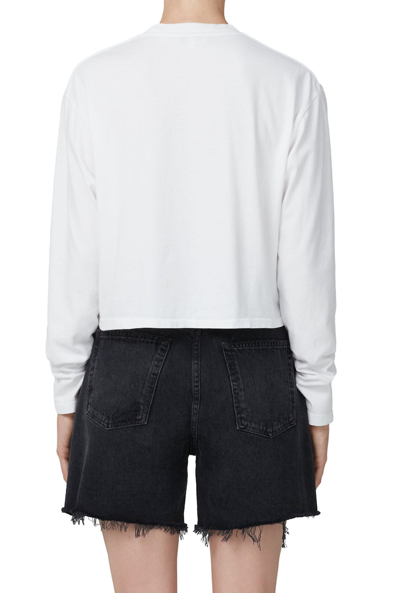 Mason Cropped Tee white