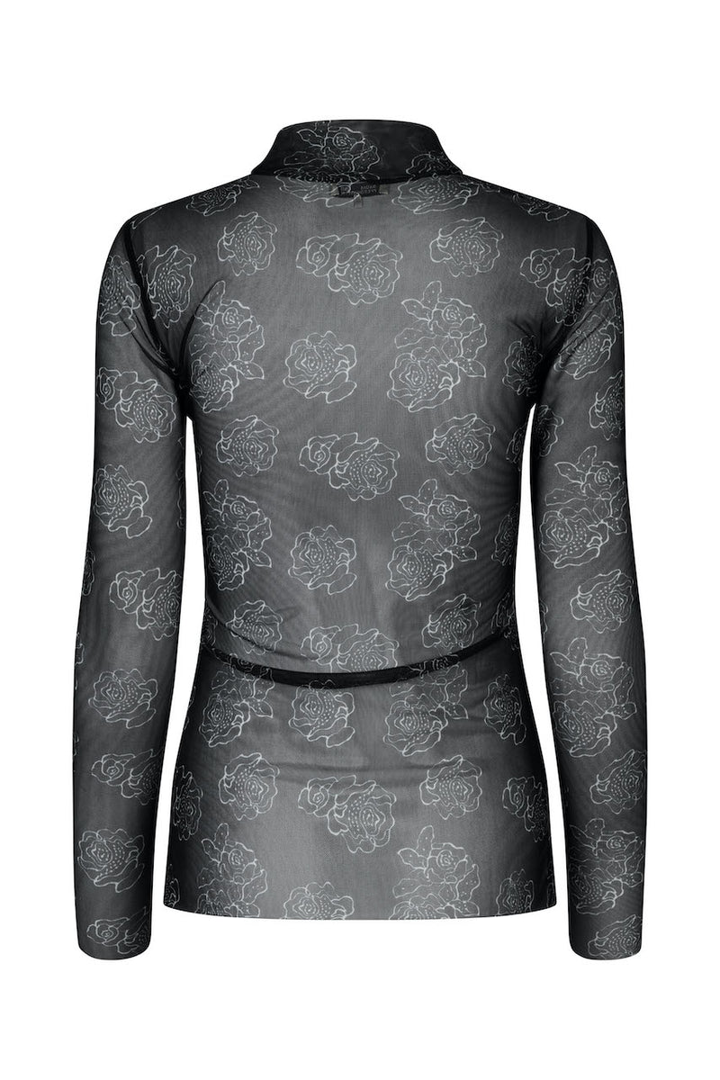 Jodi Longsleeve black embroidery