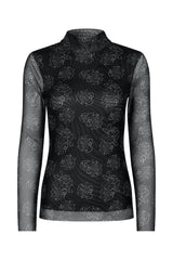 Jodi Longsleeve black embroidery