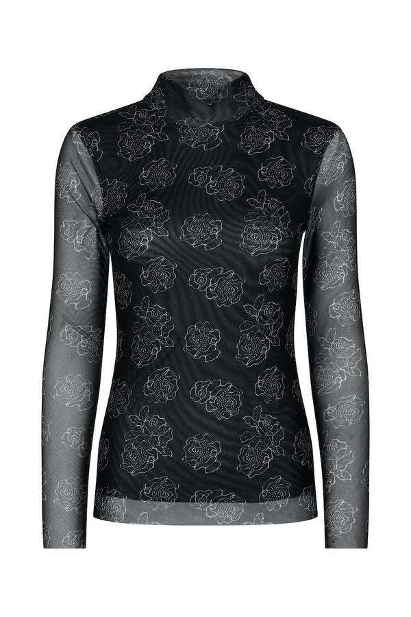 Jodi Longsleeve black embroidery