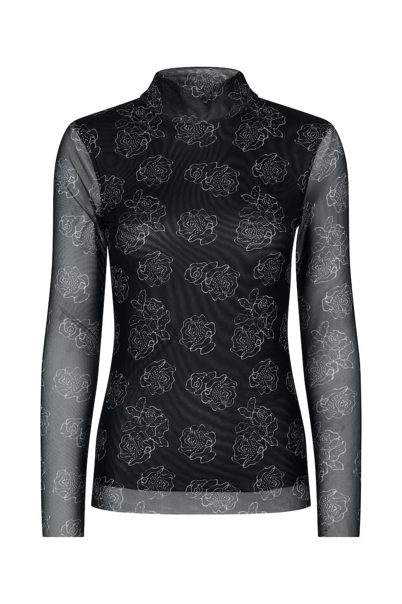 Jodi Longsleeve black embroidery