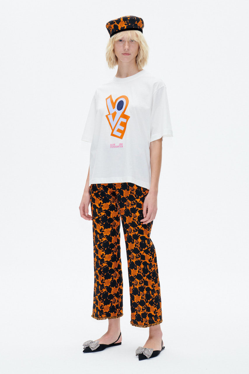 Nenne Pants orange black flower