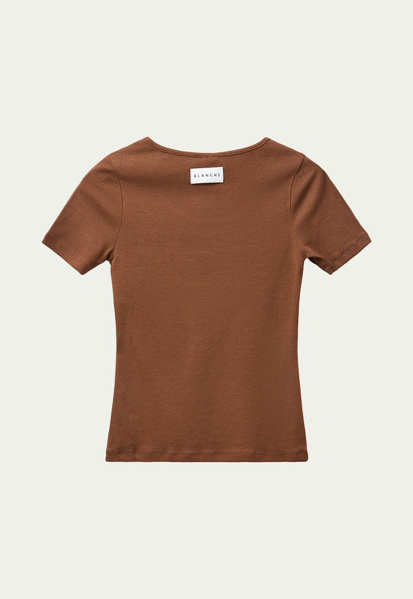 Rio Rib T-Shirt downtown brown