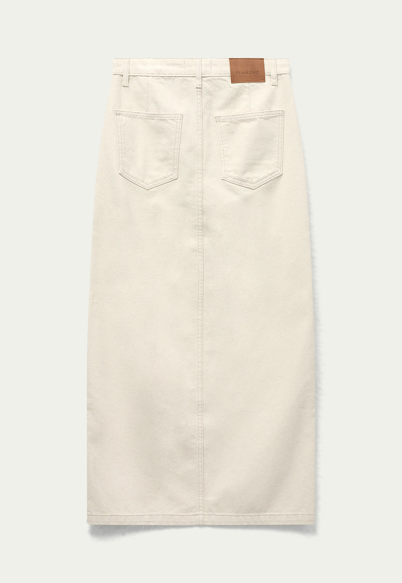 White denim skirt in store discount