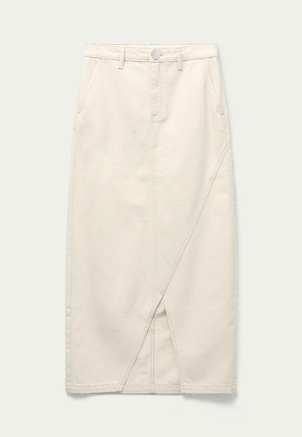 Totto Denim Skirt white smoke