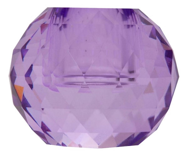Kerzenständer kristall prisma violett