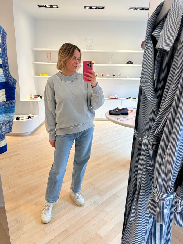Frankie Crew Sweater salt grey