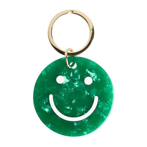 Schlüsselanhänger Smiley emerald