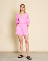 Linen Shorts Tournai flamingo pink