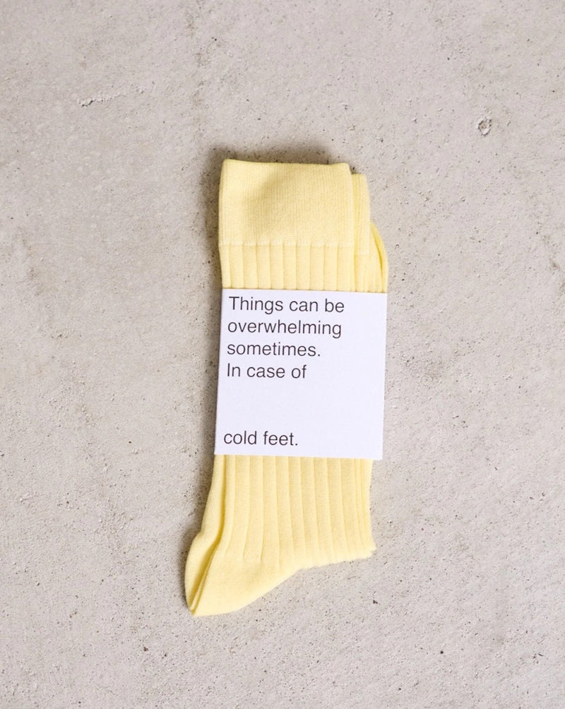 Socks faded lemon