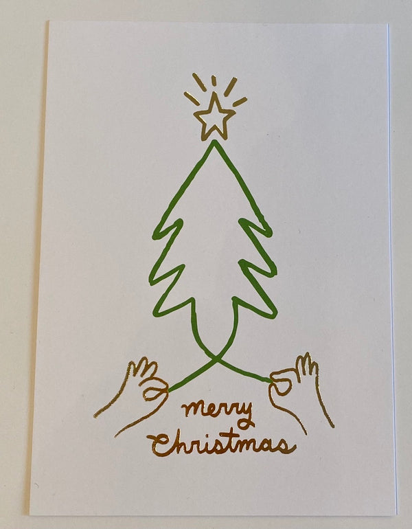 Karte X-mas String Tree