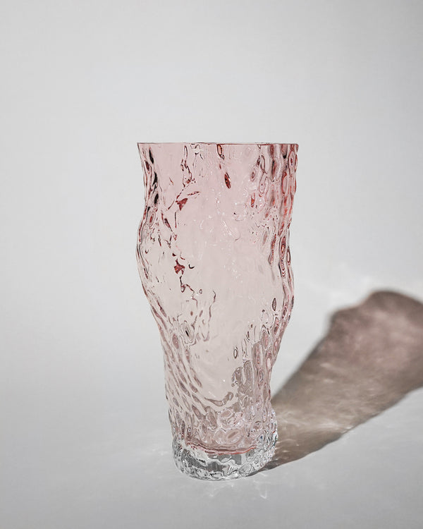 Ostrea Rock Glass Vase pale rose