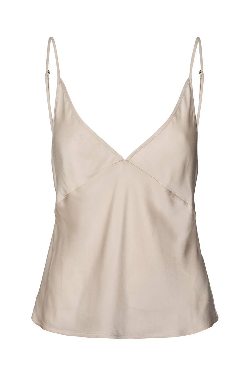 Jette Solid Bias Seams Camisole Top crystal grey