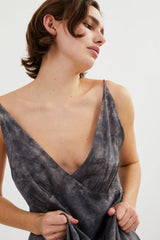 Luane Marbled Lingerie Dress charcoal