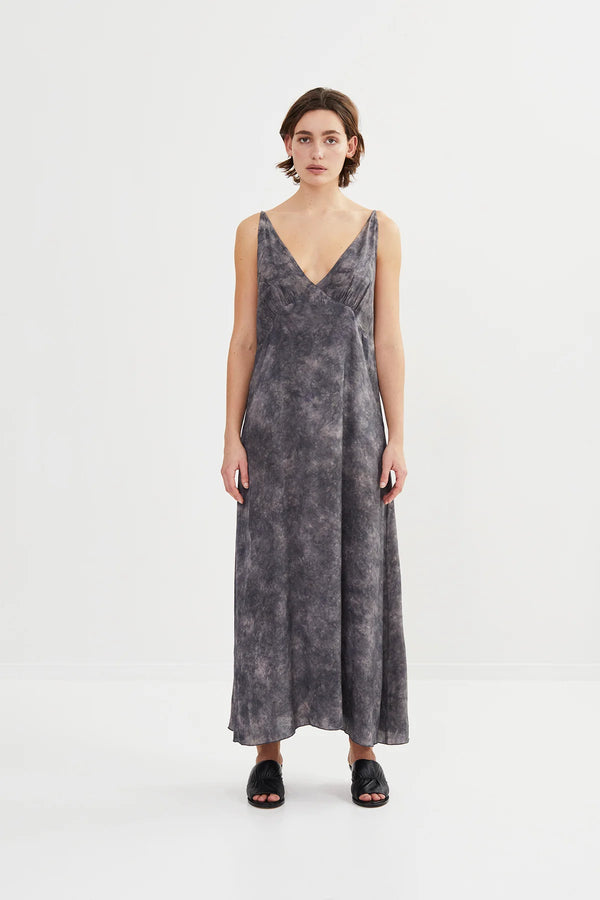 Luane Marbled Lingerie Dress charcoal