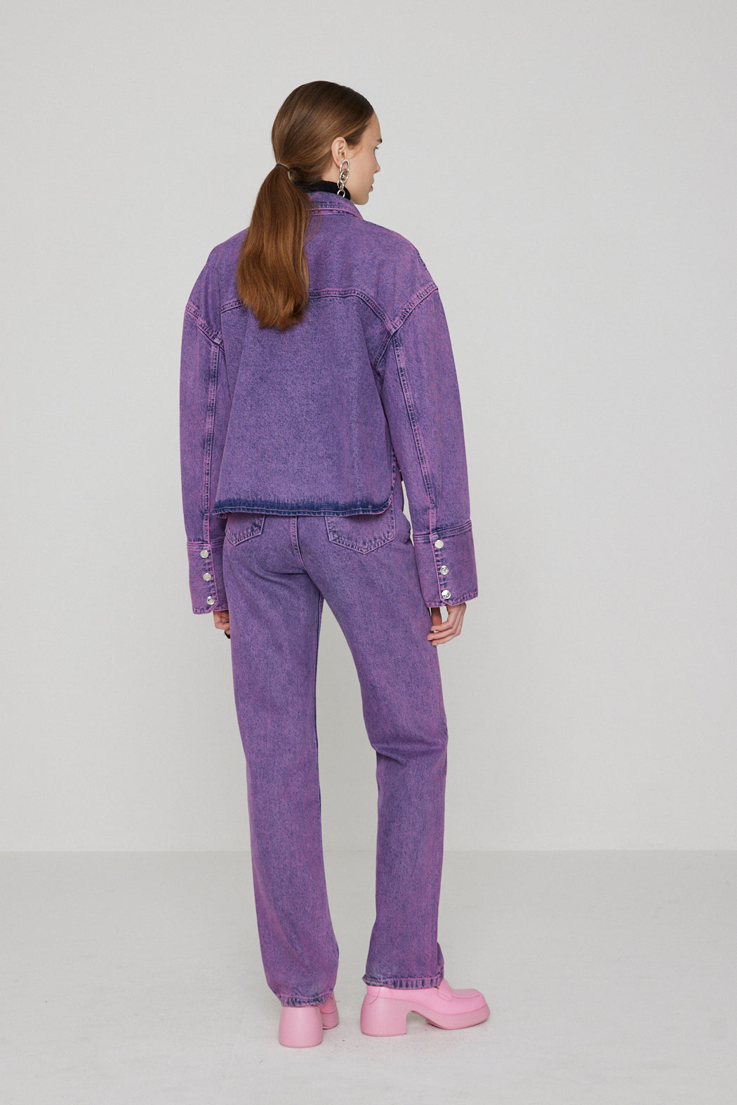 Denim Pants acid washed lilac