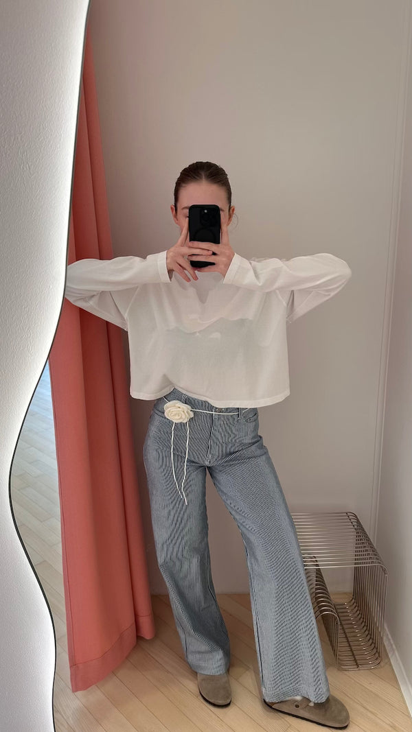 Mason Cropped Tee white
