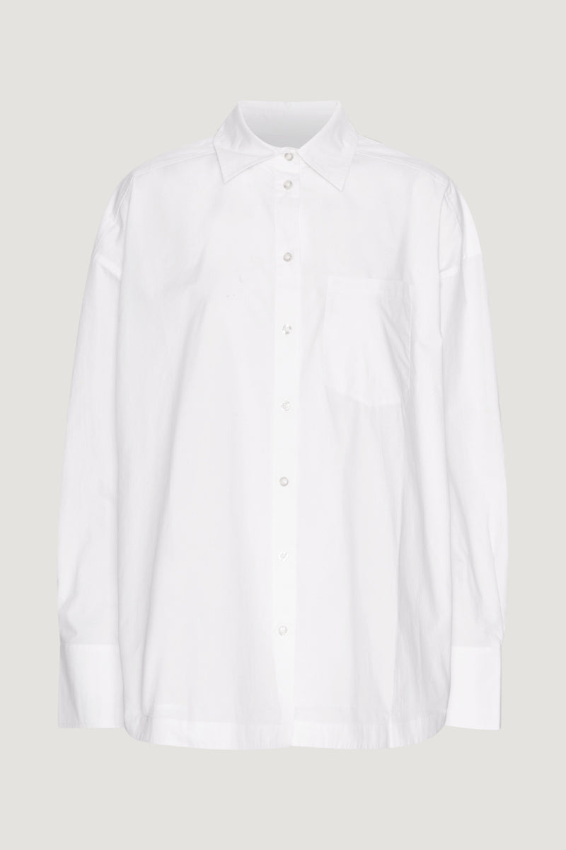Naja Shirt Pleated Back bright white
