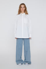 Naja Shirt Pleated Back bright white