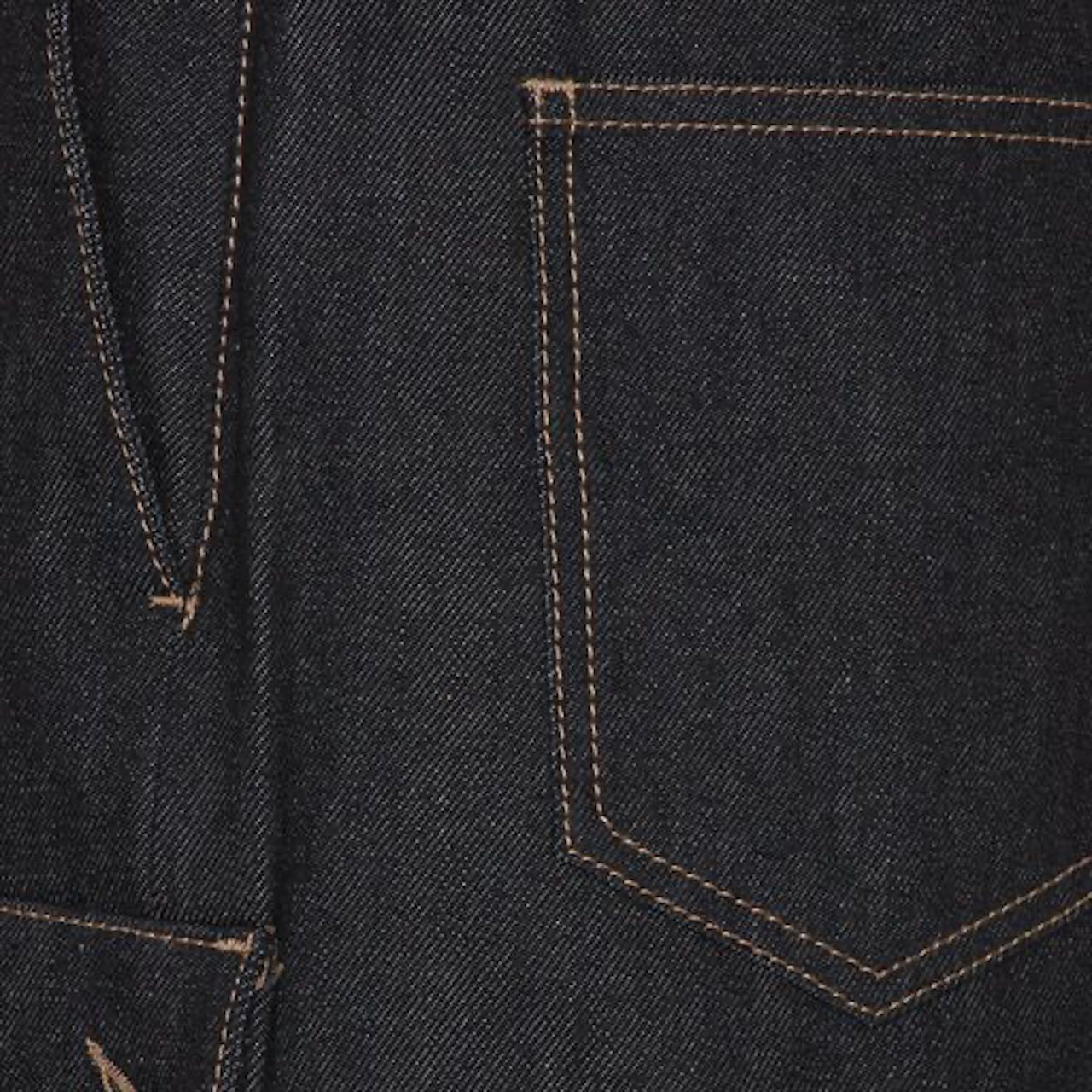 Raw Denim Cargo Pants black