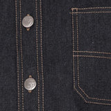 Raw Denim Cropped Boxy Shirt black