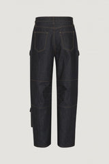 Raw Denim Cargo Pants black