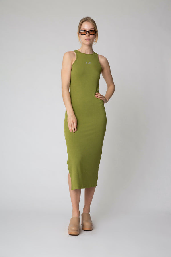 RaffaRS Dress bronze green