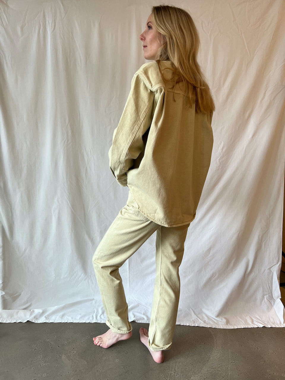 Susan Jeans sage green