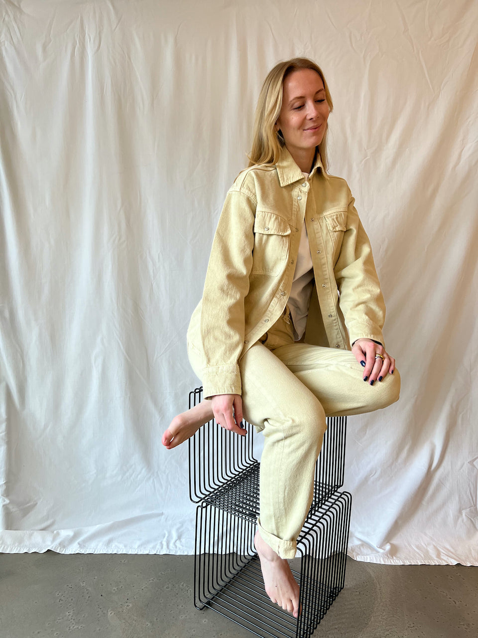 Susan Jeans sage green